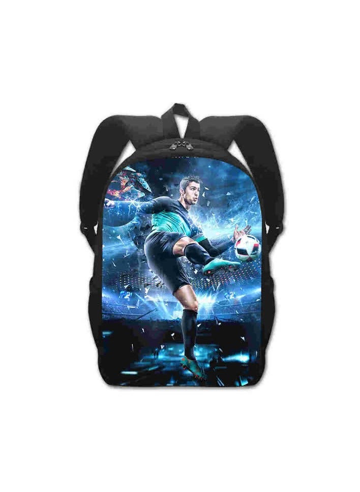 C7 schoolbag football Cristiano Ronaldo 141617-inch primary school kindergarten backpack one-piece system,F-Special offer real 16-inch single-layer weighing 270g  - Image 1