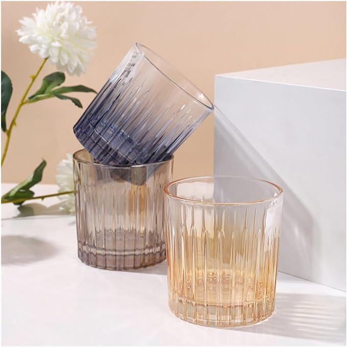 bellemax 300ML Juice and Water Black Glass Stylish Crystal Highball Drinking Glasses, Medium Size Tumbler Glasses for Juice, Water, Milk, lassi, Cocktails and Sharbat (TR-09, 6 Count (Pack of 1)) - Image 3