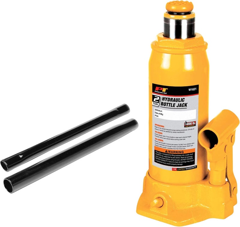 Performance Tool 2-Ton Heavy Duty Hydraulic Bottle Jack - Image 2