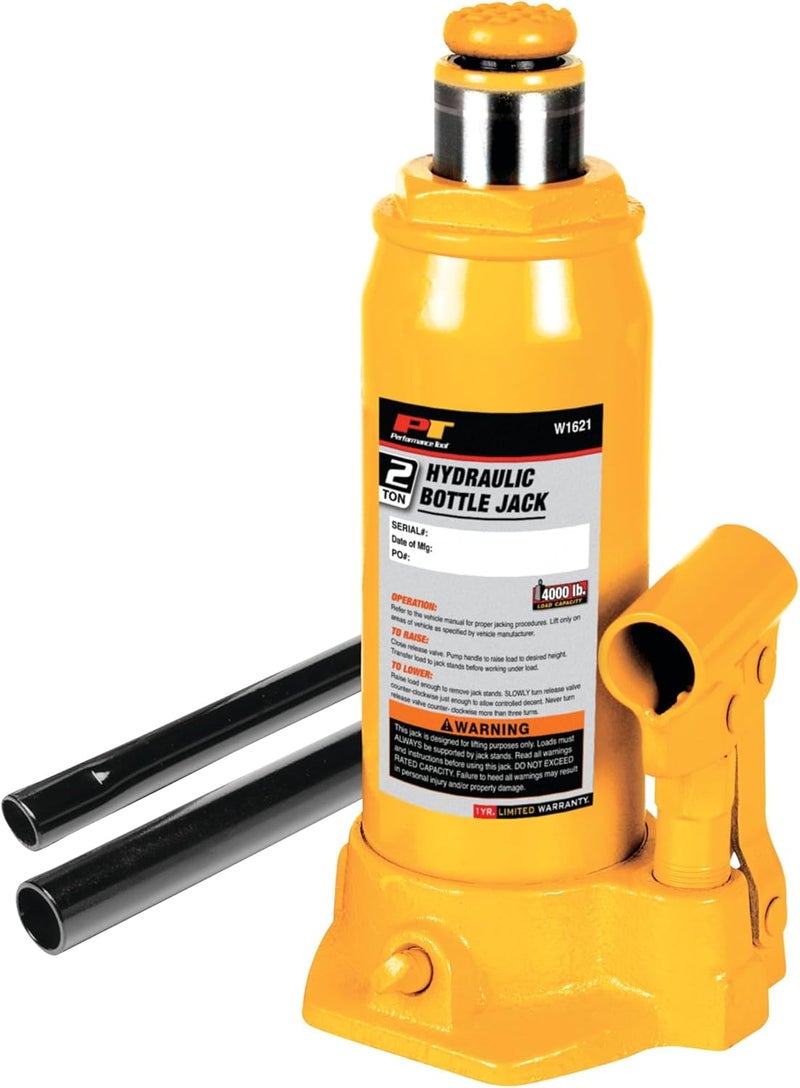 Performance Tool 2-Ton Heavy Duty Hydraulic Bottle Jack - Image 1