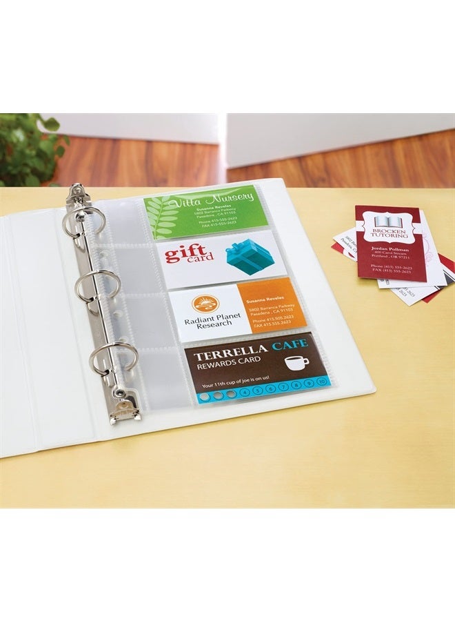 AVERY Avery Mini Business Card Pages, Clear, 5.5 x 8.5 inches, Pack of 5 (76025) - Image 5