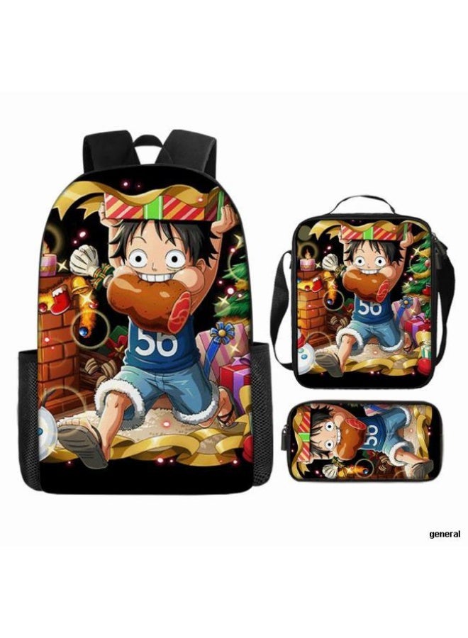 عام أحدث نموذج عالمي من الكرتون طباعة ثلاثة قطعة حقيبة مجموعة ( الطلاب ، الأطفال ، الأصدقاء ، نزهة ، تسلق الجبال ، الخ . ) - Image 1