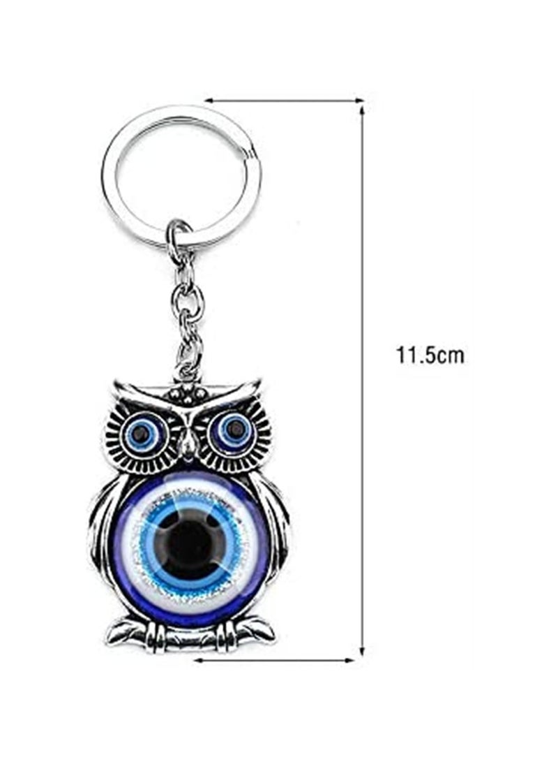 SYOSI Blue Owl Shape Keychain Women Fashion Rhinestone Bag Car Pendant Lucky Owl Key Accessories Unique Gift And Metal Souvenir  - Image 5