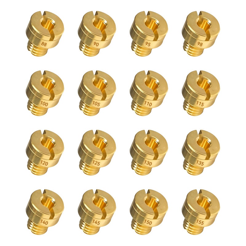 Eponcia 16PCS Carburetor Jet Kit Replacing VM22 VM24 VM26 for 212cc 125cc 150cc 200cc Mini Bike Dirt Bike ATV UTV 212cc Carburetors VM22 Main Jets 88 90 95 98 100 105 110 115 120 125 130 135 - Image 3
