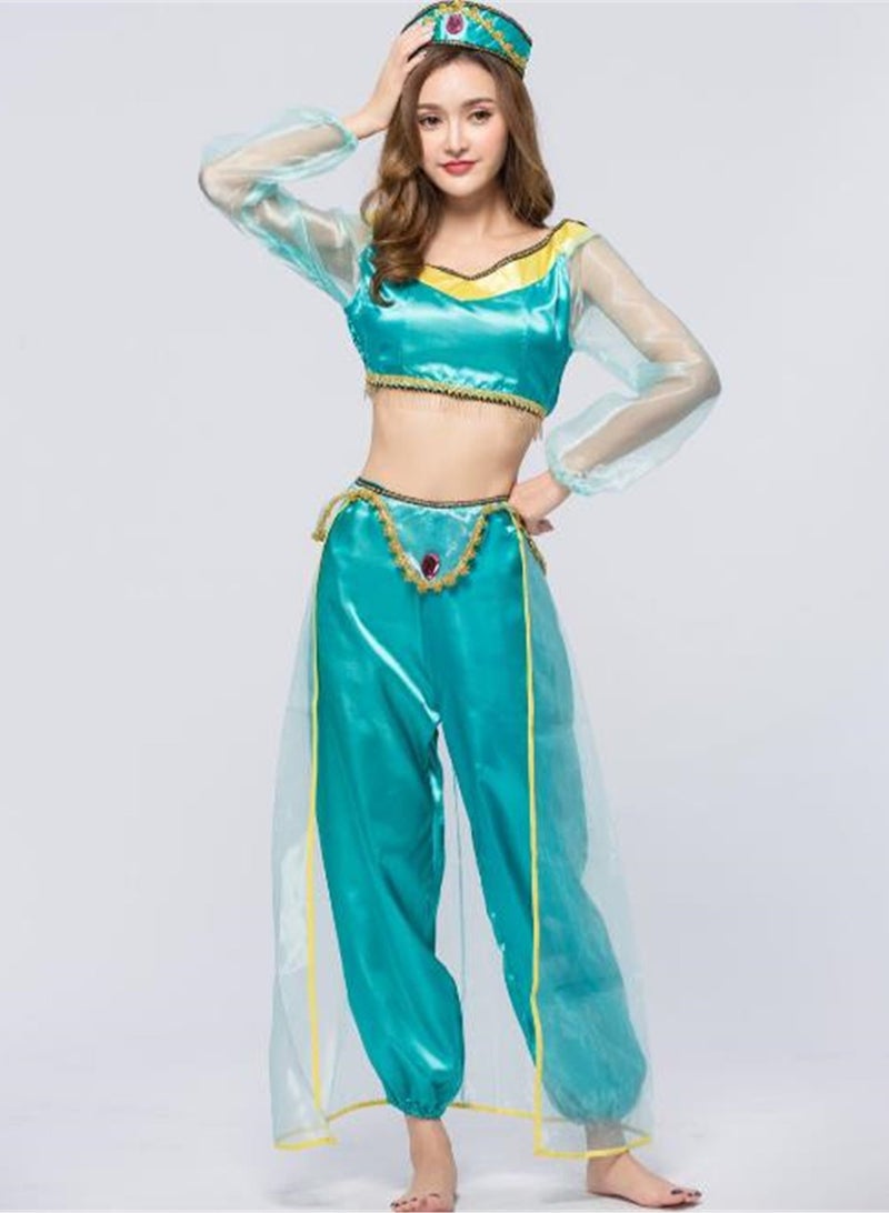 Aladdin's Magic Lamp Jasmine Princess Dress Game Uniform Costume Cosplay Costume  - Image 2