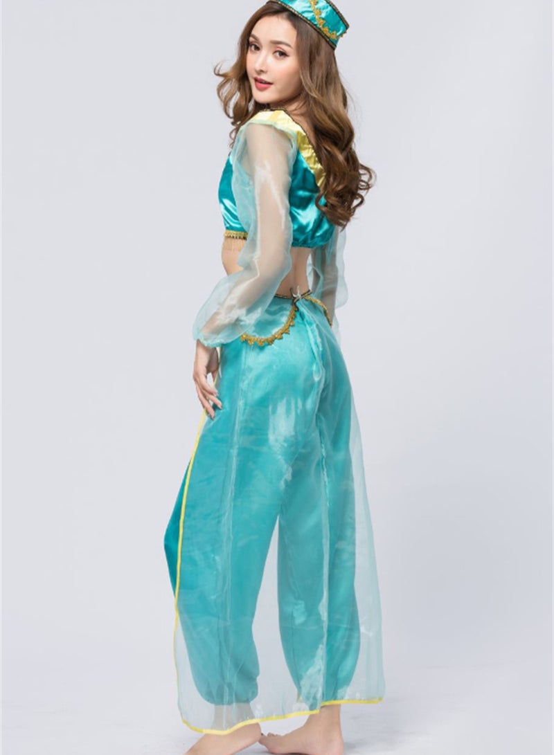 Aladdin's Magic Lamp Jasmine Princess Dress Game Uniform Costume Cosplay Costume  - Image 3