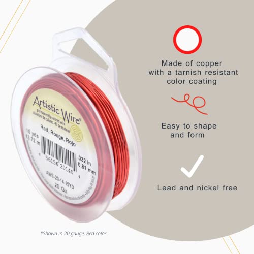Artistic Wire, 20 Gauge Tarnish Resistant Colored Copper Craft Wire, Brown, 15 yd - Image 2
