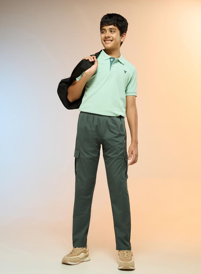 Technosport Teen Straight Fit Sports Cargo Track Pants - Image 1