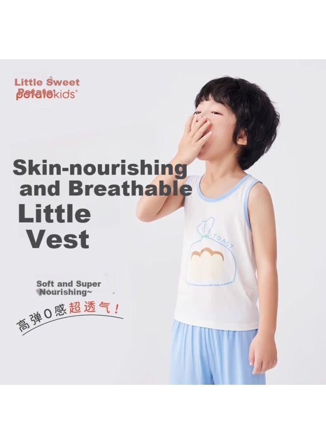 Potatokids Modal Children's Summer Vest Breathable Sleeveless Tank Top For Boys And Girls Youth Outerwear - Image 1