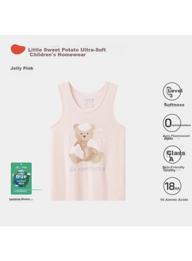 Potatokids Modal Children's Summer Vest Breathable Sleeveless Tank Top For Boys And Girls Youth Outerwear - Image 4