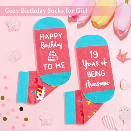 YENCHORN 19 Year Old Girl Birthday Gift Ideas Happy 19th Birthday Gifts for Girls Unique Gifts for 19 Year Old Female, Women, Daughter, College Girls Cool 19th Decorations Gift Box with Tumbler Makeup Bag - Image 4