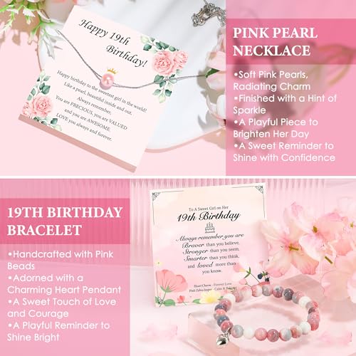YENCHORN 19 Year Old Girl Birthday Gift Ideas Happy 19th Birthday Gifts for Girls Unique Gifts for 19 Year Old Female, Women, Daughter, College Girls Cool 19th Decorations Gift Box with Tumbler Makeup Bag - Image 5