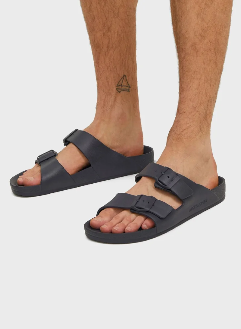 جاك اند جونز صندل بحزام بإبزيم وكعب مصبوب