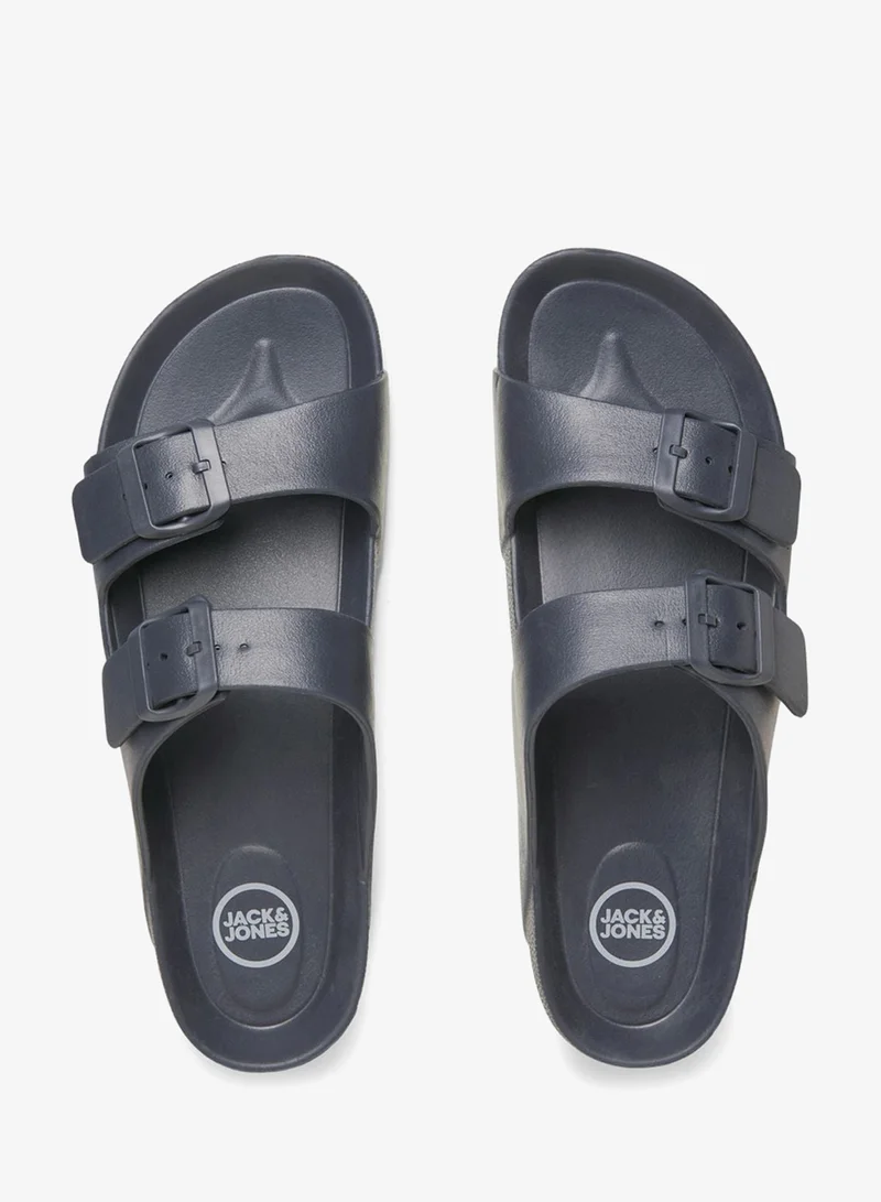 JACK & JONES Black Jfwcroxton Moulded Buckle Strap  Sandals for Men | Best Price UAE