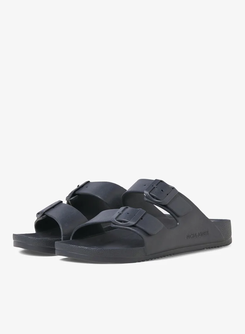 JACK & JONES Black Jfwcroxton Moulded Buckle Strap  Sandals for Men | Best Price UAE