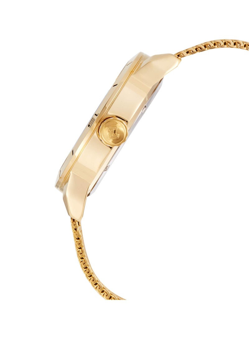 نافيفورس ساعة يد كلاسيكية للرجال بمينا ذهبي من الفولاذ المقاوم للصدأ وشبكة من الفولاذ المقاوم للصدأ - Image 4