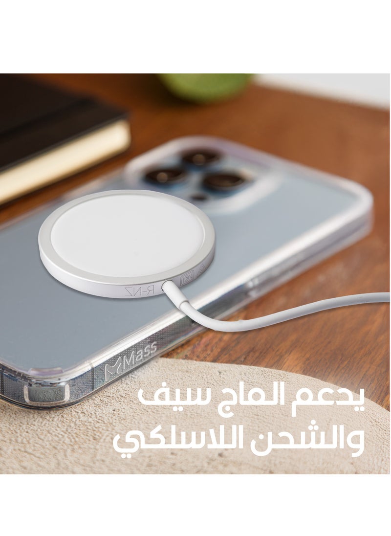 Mass - Transparent diamond crystal clear protection cover with MagSafe charger for iPhone 14 Pro - Image 1