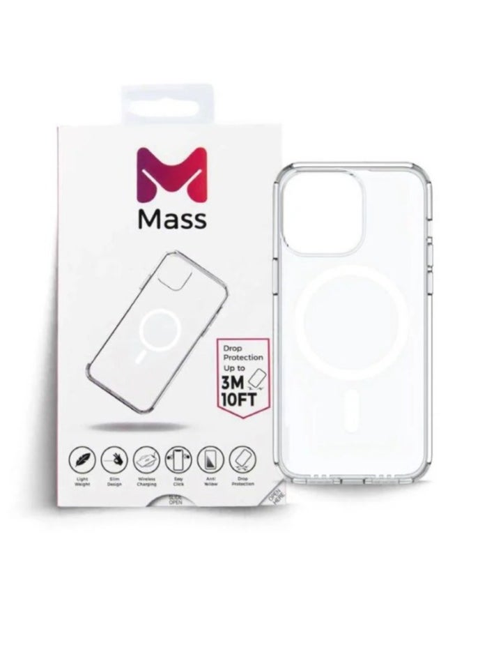 Mass - Transparent diamond crystal clear protection cover with MagSafe charger for iPhone 14 Pro - Image 1