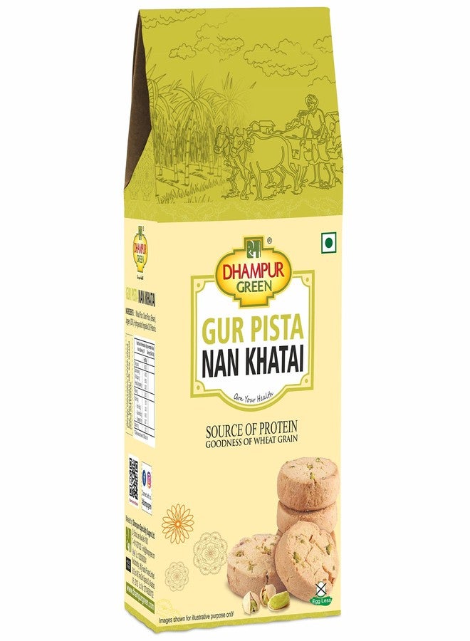 Dhampurgreen Jaggery Gur Pista Nan Khatai, 200G - Image 1