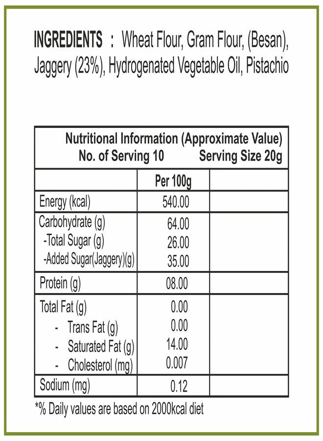 Dhampurgreen Jaggery Gur Pista Nan Khatai, 200G - Image 5