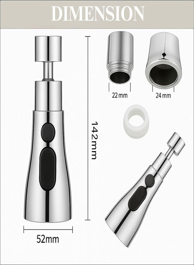 PDSPM Extender for Kitchen Sink, Flexible Faucet with Tap Extension for Convenient Use Upgrade Your Kitchen Sink with Flexible Shower Tap for Easy Access (Silver) - Image 4