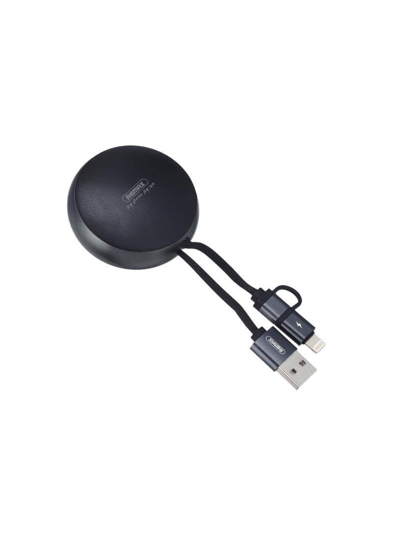 ريماكس كبل البيانات Chuangshi 2A 2 في 1 (M + I) كابل بيانات قابل للتمدد المخفي Rc-182I - Image 1