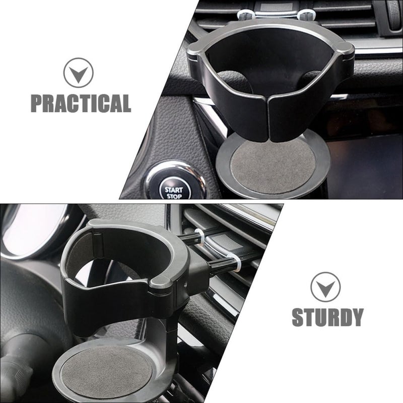 ORFOFE Air Vent Cup Holder for Car Vertical Water Bottle Holder and Black Compatible with Most Vehicle Air Vents Travel Accessory for Driving - Image 5