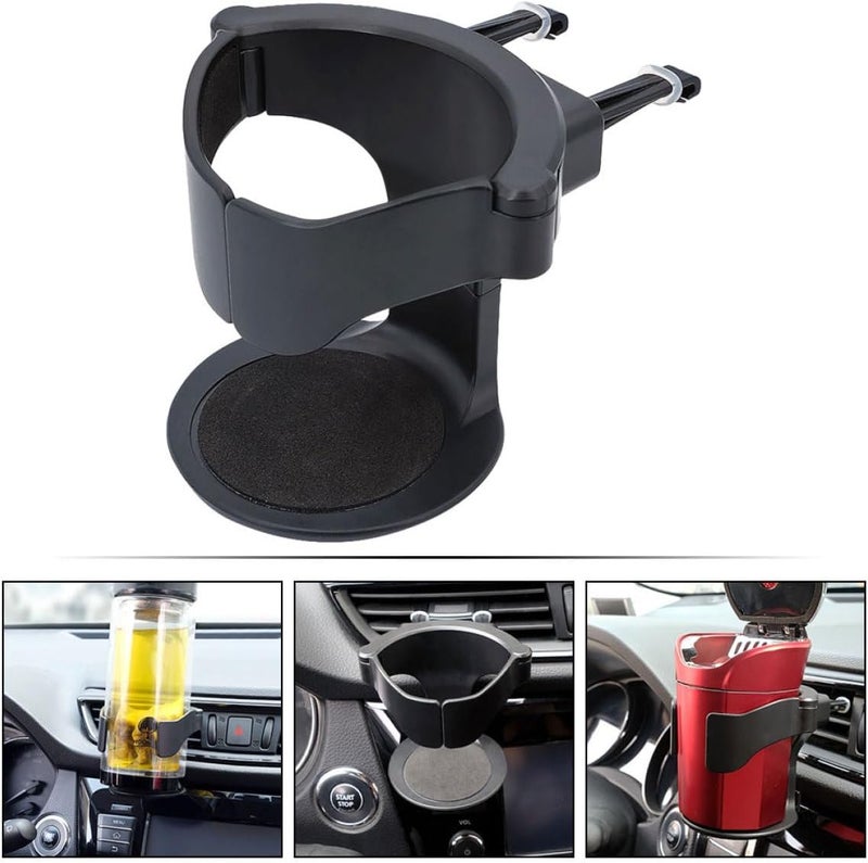 ORFOFE Air Vent Cup Holder for Car Vertical Water Bottle Holder and Black Compatible with Most Vehicle Air Vents Travel Accessory for Driving - Image 3