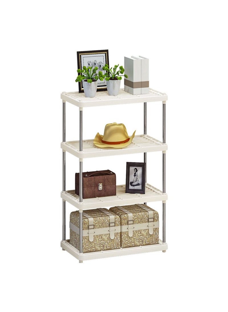 COOLBABY 4 Tier Simple Kitchen Shelving Multipurpose Bathroom Countertop Storage Shelf