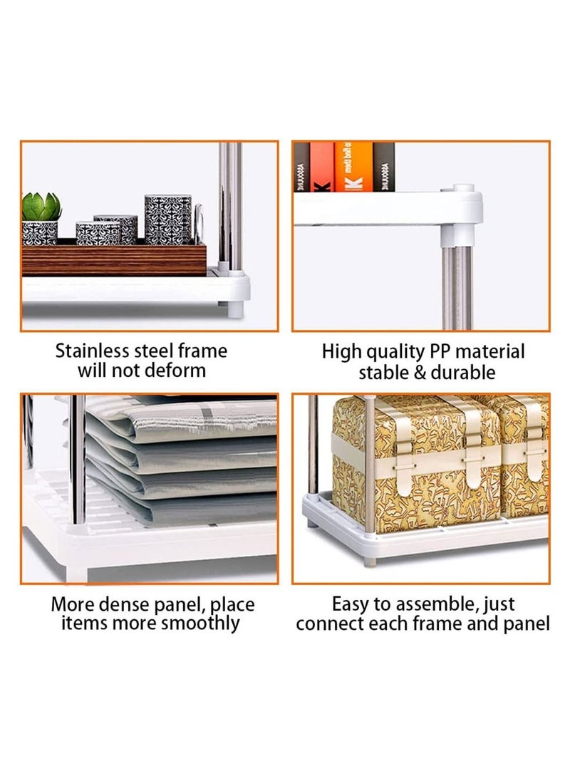 COOLBABY 4 Tier Simple Kitchen Shelving Multipurpose Bathroom Countertop Storage Shelf