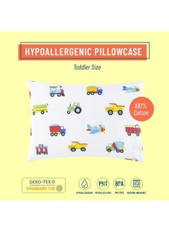 Wildkin 100% Cotton Hypoallergenic Toddler Pillow Case for Boys & Girls, Measures 19 x 13.5 Inches Kids Pillowcase, Pillow Cover Fits a Toddler Sized Pillow (Trains, Planes, and Trucks) - pzsku/Z984941934065B06B113DZ/45/_/1737030792/16b0930a-2ed7-4b58-8438-e95b2609811a