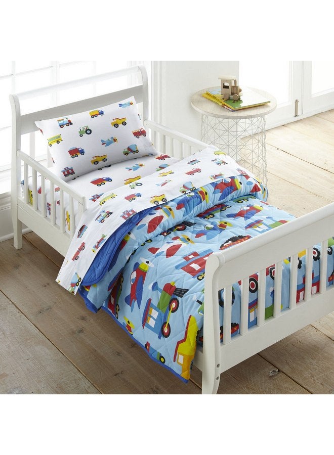 Wildkin 100% Cotton Hypoallergenic Toddler Pillow Case for Boys & Girls, Measures 19 x 13.5 Inches Kids Pillowcase, Pillow Cover Fits a Toddler Sized Pillow (Trains, Planes, and Trucks) - Image 5