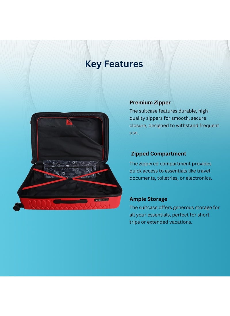 Discovery Reptile ABS Hardshell Luggage Set Red, Durable Lightweight Expandable Suitcase, 4 Double Wheel With TSA Lock 3pcs Trolley Bag (20+24+28 Inch). - pzsku/Z984943671BD69D45EBBCZ/45/_/1720623255/98311746-d2bc-479a-a1ec-1c11bed9555a