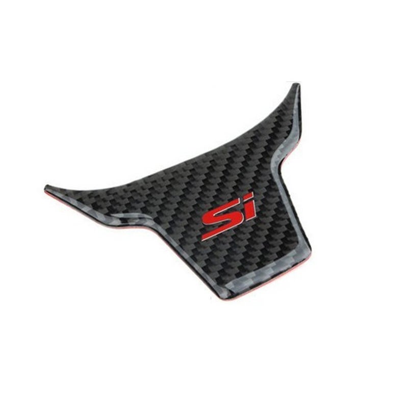 Duoles Carbon Fiber Steering Wheel Cover Panel Frame Trim for Honda Civic Si 2016-2017 2018 2019 - Image 1