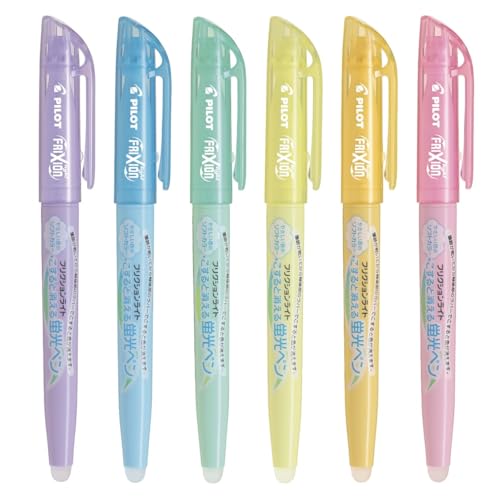 Pilot Frixion Light Soft Color Erasable Highlighter Pen, 6 Color Set (SFL-60SL-6CS) - Image 2