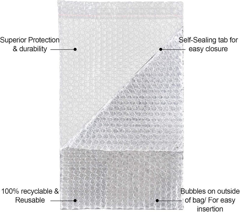 MIVIDE 50PCS Bubble Out Bags 778x 1178Clear Bubble Mailers SelfSealing Double Walled Bubble Pouch Bags for Packing Moving Shipping Mailing Bubble Cushioning Wrap Bags  - Image 4