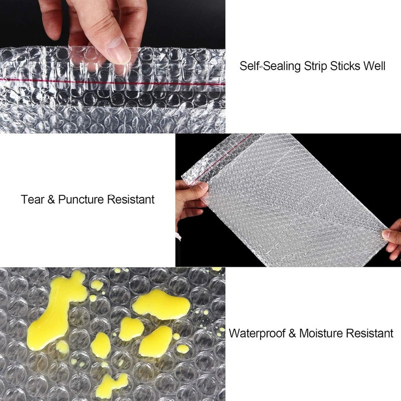 MIVIDE 50PCS Bubble Out Bags 778x 1178Clear Bubble Mailers SelfSealing Double Walled Bubble Pouch Bags for Packing Moving Shipping Mailing Bubble Cushioning Wrap Bags  - Image 3