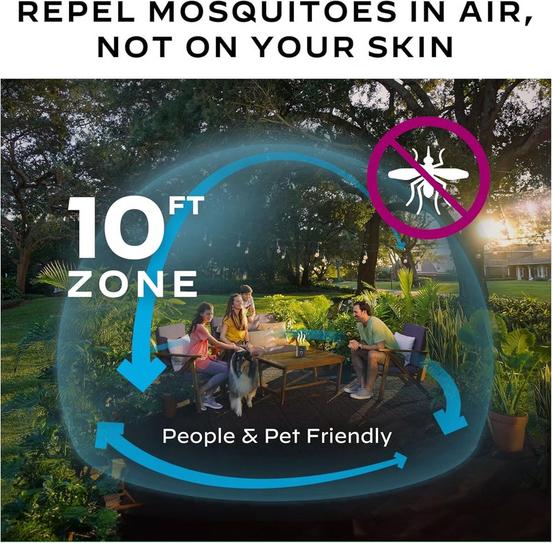 THERMACELL Thermacell Patio Shield Mosquito Repellent ESeries Rechargeable Repeller 10 Mosquito Protection Zone Includes 12Hour Repellent Refill No Spray Flame or Scent Bug Spray Alternative  - Image 2