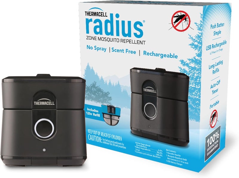 THERMACELL Thermacell Patio Shield Mosquito Repellent ESeries Rechargeable Repeller 10 Mosquito Protection Zone Includes 12Hour Repellent Refill No Spray Flame or Scent Bug Spray Alternative  - Image 1