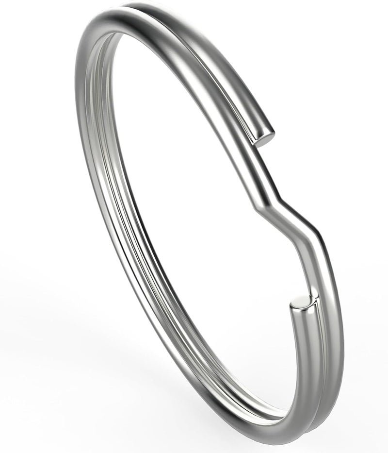 HoAoOo Key Ring/Key Chain, 50 Pack 1 inches Split Round Metal Silver Keyring for Home/Car/Outdoor/Arts/Lanyards/CraftsKeys Organization - Image 1