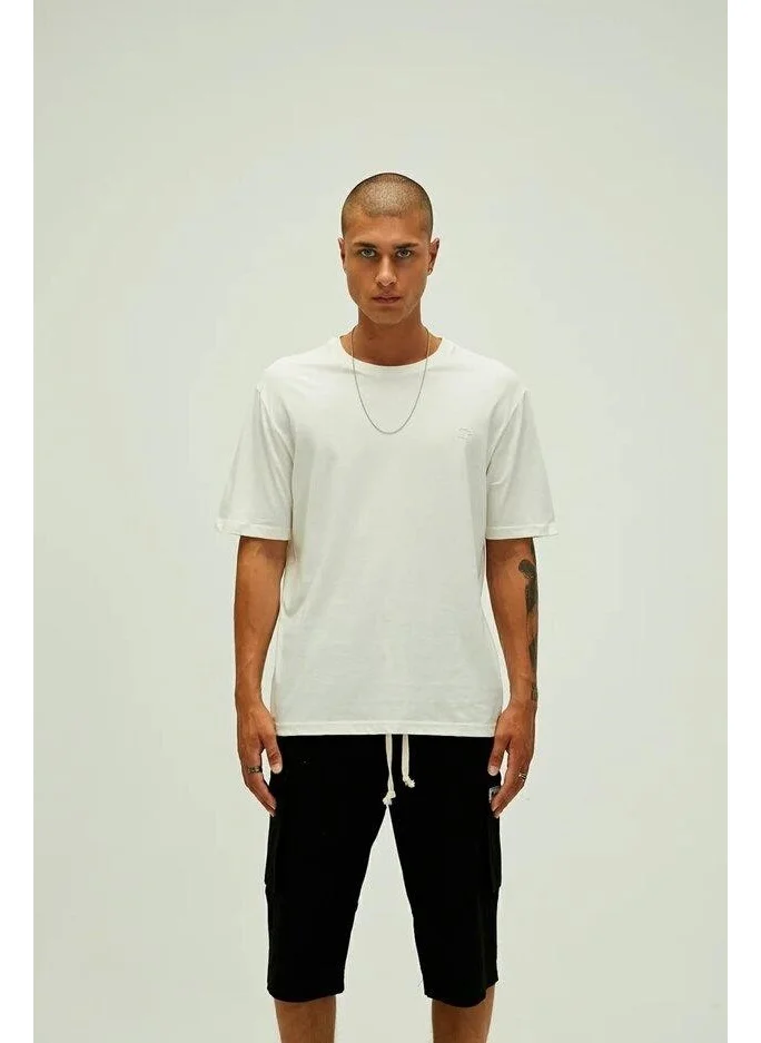 باد بير O Neck Oversized Printed White Men's T-Shirt - 22.01.07.052_Liber