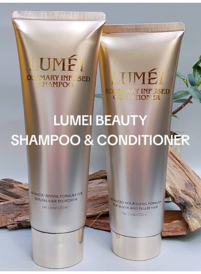 LuMei LUMÉI Rosemary Infused Shampoo & Conditioner Set for Hair Care, Nourishing Formula for Smoother & Fuller Looking Hair - Image 1