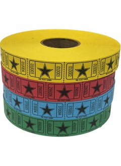 -(4) Rolls Of Star Tickets (2000Ct Per Single Roll) Consecutively Numbered Raffle Tickets..Red/Blue/Yellow/Green - pzsku/Z9849A5BC0B1A671C6667Z/45/_/1731922040/30088c0f-0b52-48ae-b6bd-143c067d5672