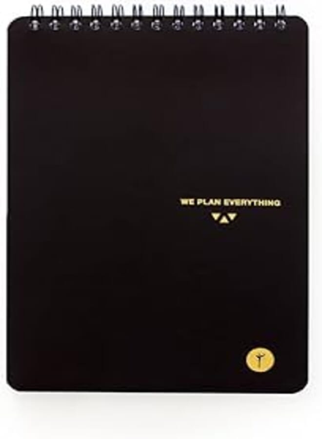 YM Sketch Designer Softcover Notebook B6 - We Plan |12.5x17.5cm 80 sheets, 160 page, Ruled lined white pages spiral bound |Gift for writers, back to school,college,office,artists, students,CEO