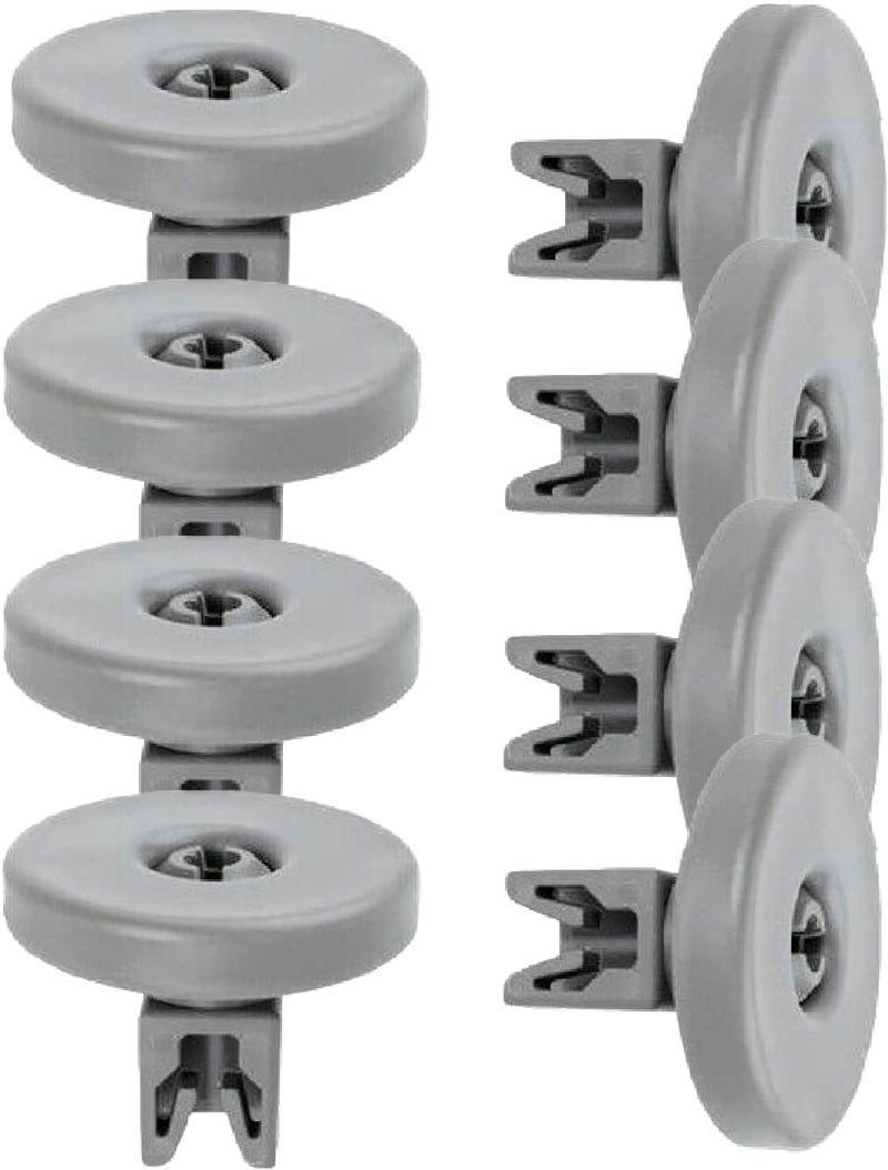 8 x Wheels for Lower Basket Dishwasher 5028696500/4 50286965004 5028696400/7 50286964007 for Electrolux and for Zanussi 10-Year Warranty – Monter. al