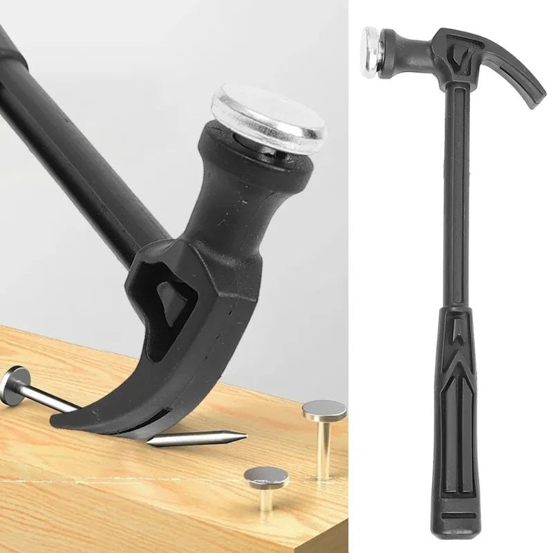 2 IN 1 Mini Claw Handle Hammer Woodworking Nail Puncher Hammer  Emergency Safety Escape Small Iron Hammer Watch Repair Hand Tool - Image 1