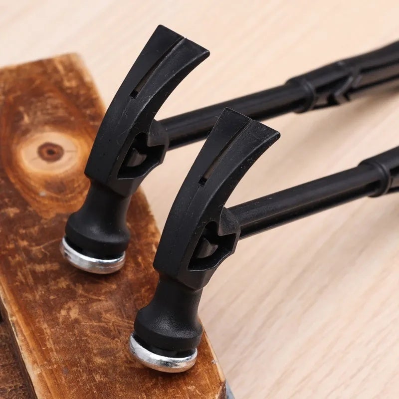 2 IN 1 Mini Claw Handle Hammer Woodworking Nail Puncher Hammer  Emergency Safety Escape Small Iron Hammer Watch Repair Hand Tool - Image 2