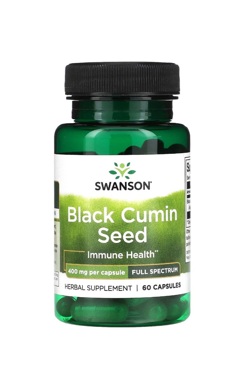 SWANSON Black Cumin Seed Full Spectrum 400 mg 60 Capsules - Image 1