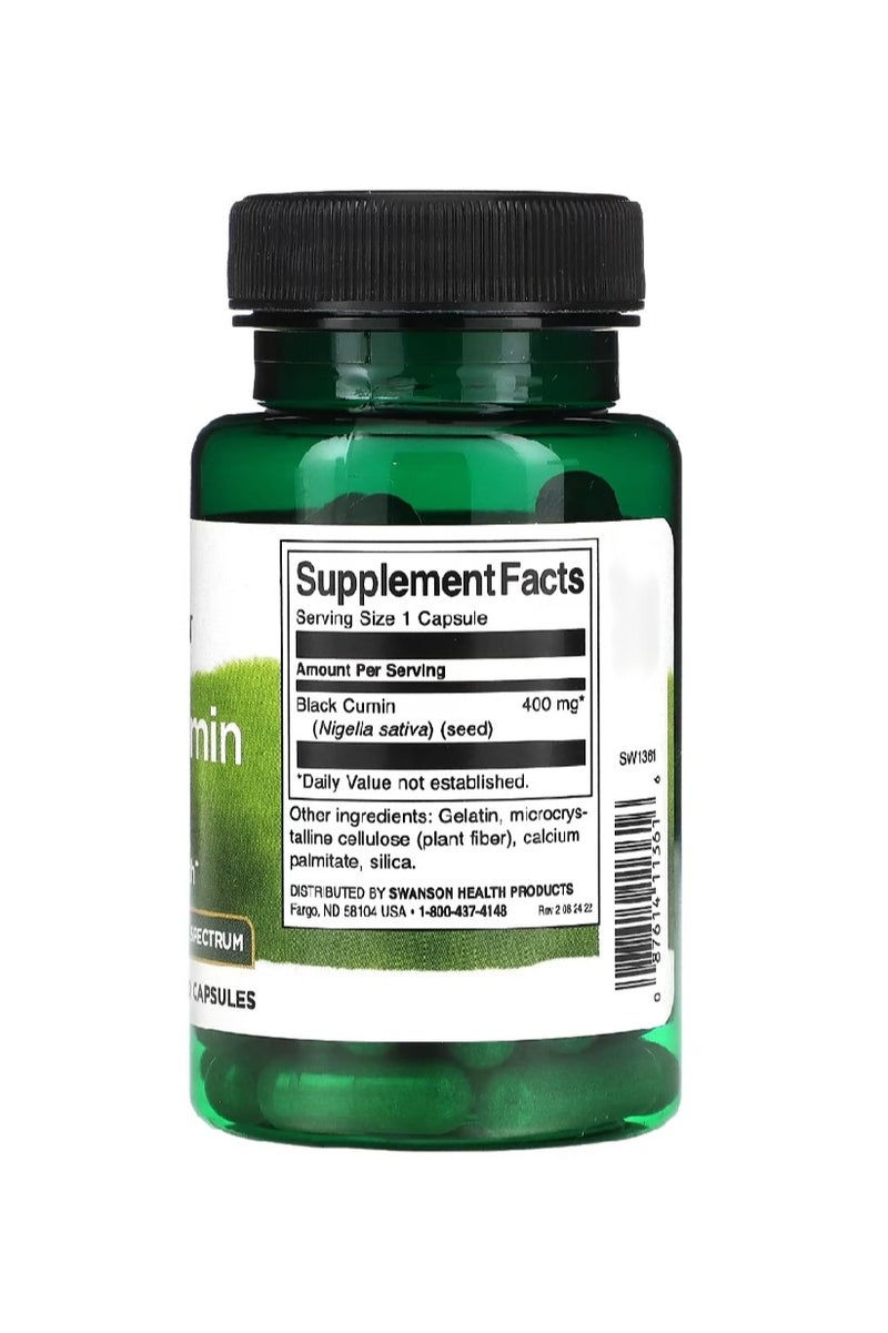 SWANSON Black Cumin Seed Full Spectrum 400 mg 60 Capsules - Image 2