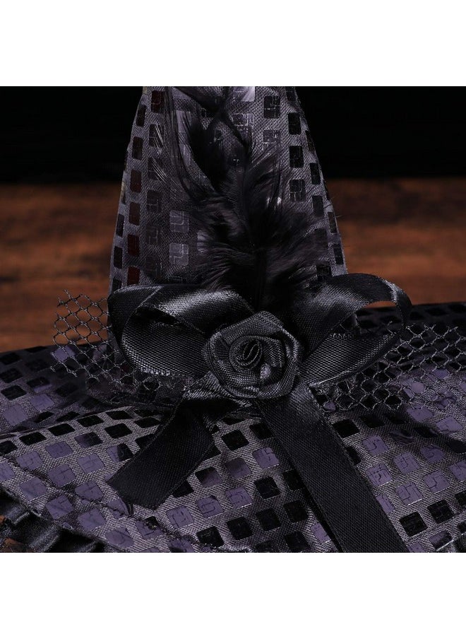 Tinksky - Children Halloween Headband Feather Party Witch Hat For Costume Dress Up Party Performance Supplies (Black) - Image 1